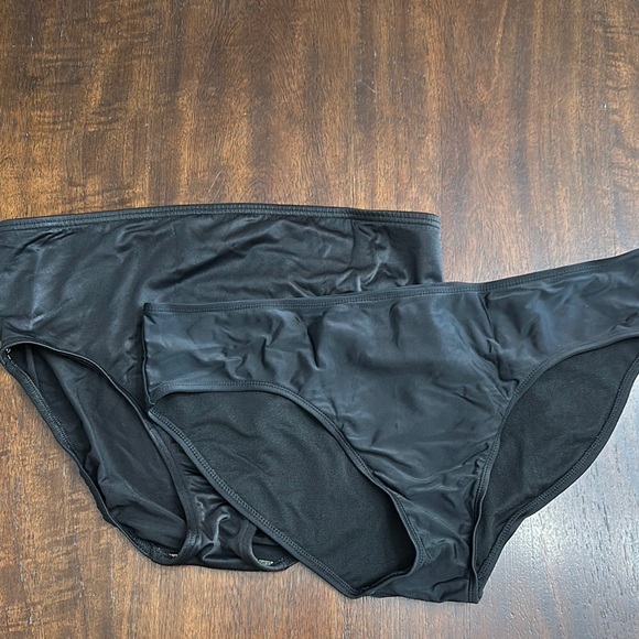 Anne Cole and Body ID Classic Black Bikini Bottoms XL and 1X - Picture 1 of 5